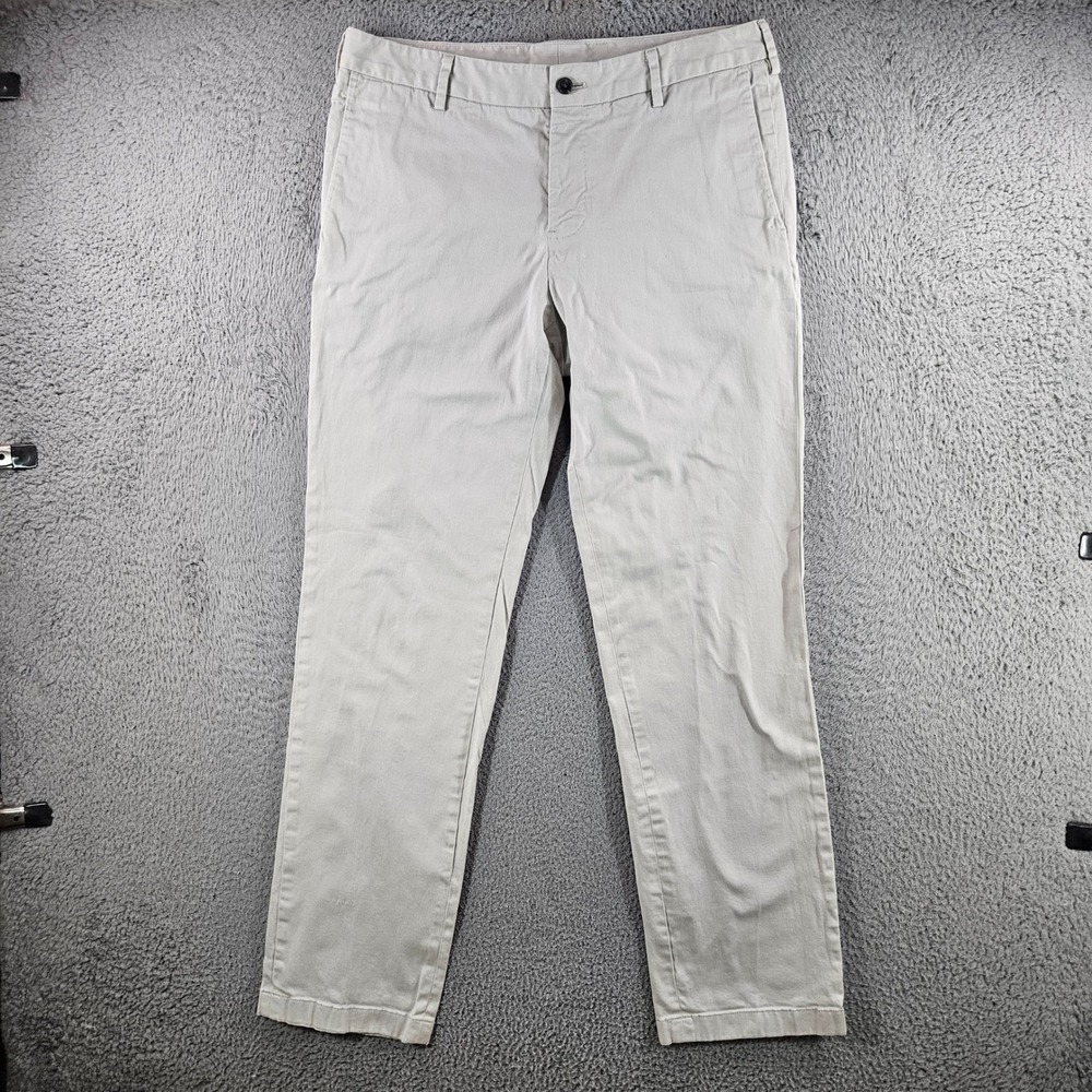 J. Hilburn Mens Custom Chino Pants Stone Khaki Cotton Stretch 34x32